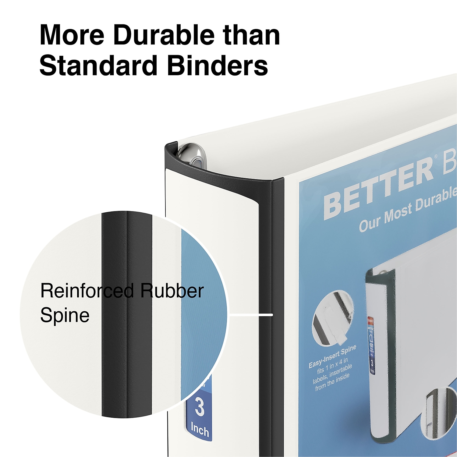 Staples 3" 3-Ring Better Binder White 2/Pack ST55887-CC
