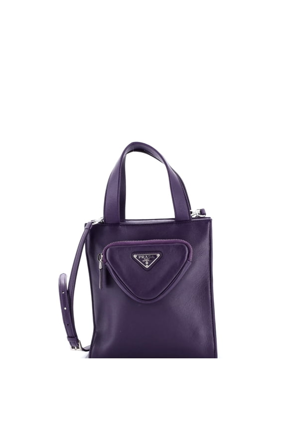 Pre-Owned Convertible Triangle Pocket Shopping Tote Nappa Leather Mini By Rebag