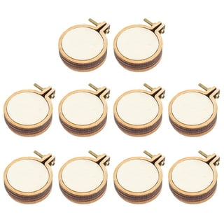 ZOCONE 20 Packs Mini Embroidery Hoops, Small Ring Tiny Embroidery Hoops  with Keychain Earring Hooks Jump Rings, Round Wood Hoops for DIY Embroidery
