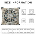 thumbnail image 5 of SHANXI  Blue and Teal Ethnic Design Outdoor Decorative Throw Pillows for Couch, Carpet Pattern Decor Cushion Cover 24x24in, 5 of 5