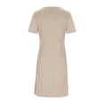 thumbnail image 5 of Dolkfu Short Sleeve Fall&Winter Dresses for Women Petal V-Neck Pull-on Yellow Bodycon Slim Fashion Solid Mid-Length Dresses Khaki,Xs, 5 of 5
