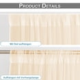 thumbnail image 4 of Rosnek Large Size Outdoor Mosquito Netting Curtain, DIY Cut to Size High Density Airy Mesh Net Outdoor Sheer Curtains for Patio Gazebo Porch Pergola, Rod Pocket 1 Panel (10.5 x 10 ft, Beige), 4 of 8