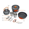 thumbnail image 2 of Graflsoa Ultralight Foldable Camping Cookware Set with Orange Handle for Outdoor Adventures (308-5#), 2 of 6