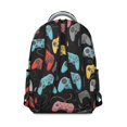 thumbnail image 3 of Game Controller Black Pattern Backpack for School, Cute School Bag with Adjustable Shoulder Straps and Padded Back, 15.3"x11"x7.1", 3 of 5
