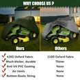 thumbnail image 3 of Waterproof Lawn Mower Cover, IC ICLOVER Riding Mower Cover Heavy Duty Mildew Resistant UV Protection Tractor Covers Drawstring Universal Fits Decks up to 54" & Storage Bag - Green, 3 of 9