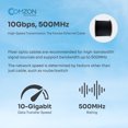 thumbnail image 2 of COMZON 12-Strand Fiber OM3 Fiber Optic Cable, 12-Strand Fiber Indoor/Outdoor, Multimode 50/125, Plenum Rated, Black, 1000ft, 2 of 7