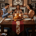 thumbnail image 3 of PMU Thanksgiving Autumn Leaves Fabric 6Pcs Table Runner 12in x 6ft Red and Orange Pkg/6, 3 of 8