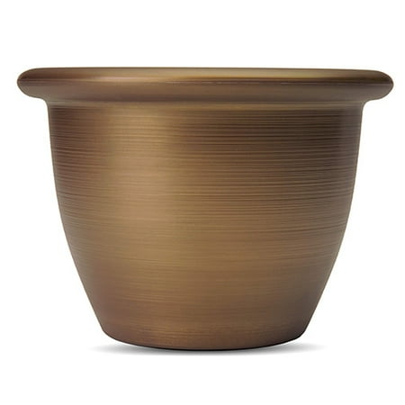Sevilla 14" Round Planter, Majestic Bronze