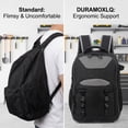 thumbnail image 6 of DURAMOXLQ 19-Inch Heavy-Duty Tool Backpack with Laptop Sleeve, Multi-Pocket Electrician Tool Bag, Black, 6 of 9