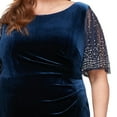 thumbnail image 2 of Alex Evenings Women's Plus Size Mother of The Bride Dress Navy Velvet 20W, 2 of 3