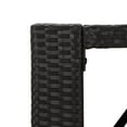 thumbnail image 3 of vidaXL Bar Table with Glass Top Black 185x80x110 cm Poly Rattan, 3 of 4