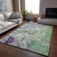 thumbnail image 6 of Addison Rugs Mayfield Washable Contemporary Watercolors Green Rectangle Rug, 3' x 5', 6 of 6