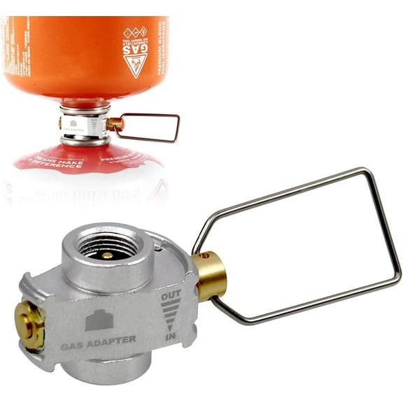 Backpacking Fuel Transfer Device Gas Canister Refill Adapter, Portable Outdoor Gas Saver, Camping Canister Vent Valve