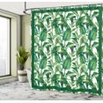 thumbnail image 4 of Ambesonne Green Shower Curtain, Large Tropical Leaves, 69"Wx84"L, White Green, 4 of 4