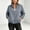 Black, Navy, Dark Gray, Gray, Khaki, Army Green, variant on Women's Jacket, Crinkle Woven Zip Up Design with Stand Collar and Drawstring Hem, Lightweight Bomber Coat for Fall Winter