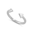 thumbnail image 1 of 925 Sterling Silver Platinum Plated End To End Arrow Women Ring, 1 of 2