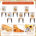 thumbnail image 3 of Fall Chair Covers Set of 6 Thanksgiving Dining Protector Stretch Removable Washable Autumn Pumpkin Sunflower Maple Leaves Slipcovers for Dining Hotel Party Wedding, 3 of 6
