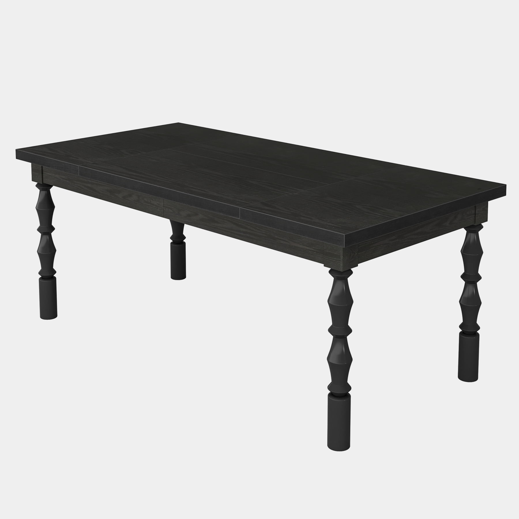 Fnova 62" Farmhouse Dining Table for 4-6 People, Large Wood Rectangle Kitchen Table Modern Dining Room Furniture with Carved Turned Legs