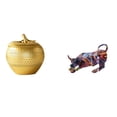 thumbnail image 1 of Escultura de frutas,Figura decorativa de fruta para decoración del hogar,Estatua de toro de resina,Pintura Resina Toro Estatua Escultura Inicio,Figuras de animales de toro para decoración de, 1 of 8