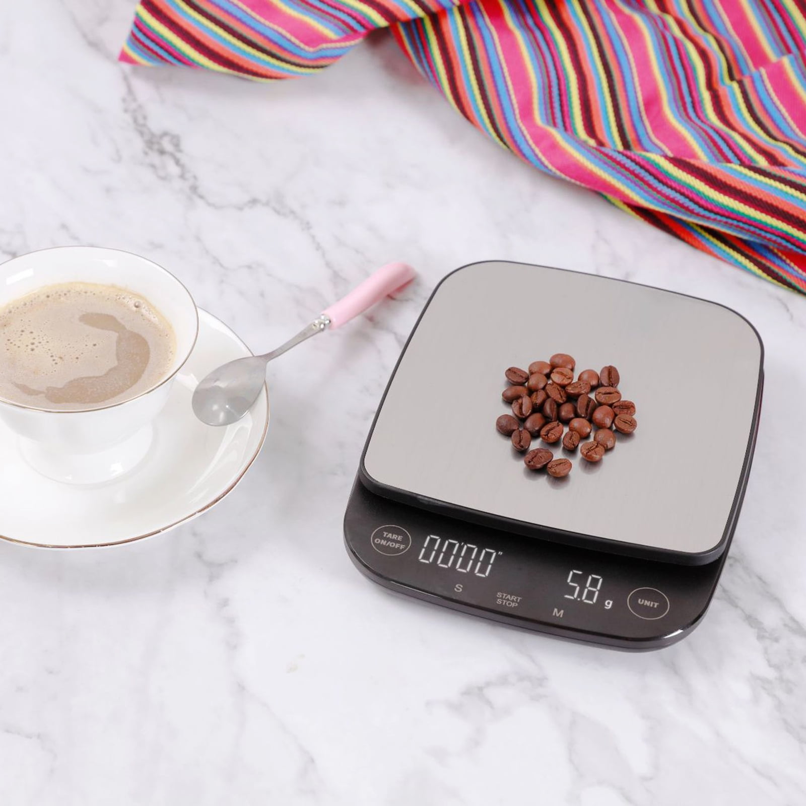 BQBQERT Fashion Design Scale Coffee Scale Digital Food Scale 3kg/ 0.1g Kitchen Scale Cooking Scale for Baking Jewelry