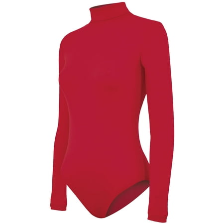 Stretch Nylon Turtleneck Bodysuit - Youth Girls Sizes