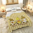 thumbnail image 5 of Gnome Bee Fall Blanket Lightweight Plush Comfy Super Soft Flannel Fleece Throw Blankets Home Decor for Bed Couch Sofa Living Room 40"x30" XS for Pet Toddler, 5 of 6