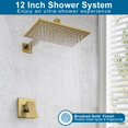thumbnail image 2 of Juego de grifos de ducha POP SANITARYWARE en oro cepillado con cabezal de 30 cm, 2 of 7