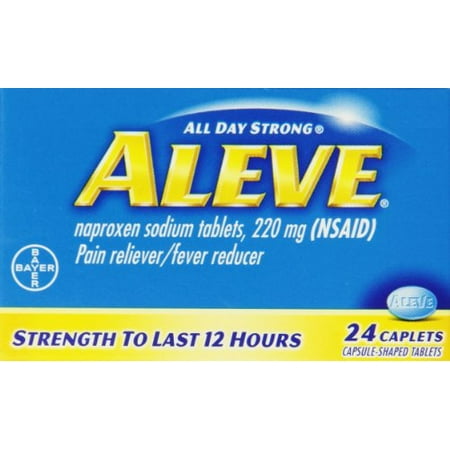 Aleve All Day Pain Relief & Fever Reducer - 24 Caplets (Best Over The Counter Fever Reducer For Adults)