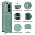 thumbnail image 5 of DEALTOPS Modern Bathroom Cabinet with Drawer and 2 Cabinets, Slim Freestanding Storage Cabinet with adjustable shelf for Bathroom - Green, 5 of 8