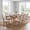 Natural + Greige, variant on Christopher Knight Home 9-Piece French Country Extendable Dining Table with Upholstered Chairs, Natural+Blue Line