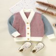 thumbnail image 4 of Pull Tricoté pour Bébé avec Manches Longues Chaudes et Cardigan à Boutons, 4 of 8