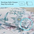 thumbnail image 4 of Floral Printed Sheet Set King Soft Microfiber Botanical Bed Sheets Extra Deep Pocket Pieces, 4 of 6