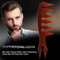 thumbnail image 2 of Peine texturizador de dientes anchos con textura de cabello para hombre, peine para cabeza de aceite para hombre (marrón) Tmvgtek cuidado belleza, 2 of 9