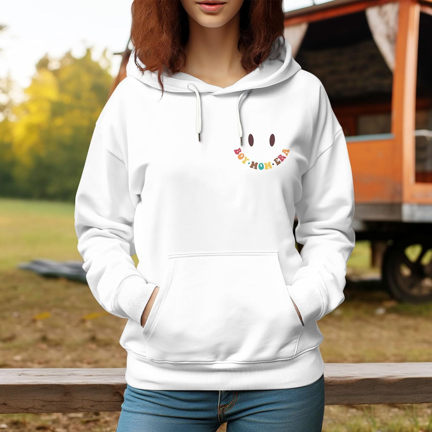 Aesthetic Hoodie With Words on Back Trendy Hoodie Cute Women Positive Vibe Hoodie Gifts for Her Large White Boy G Need Walmart