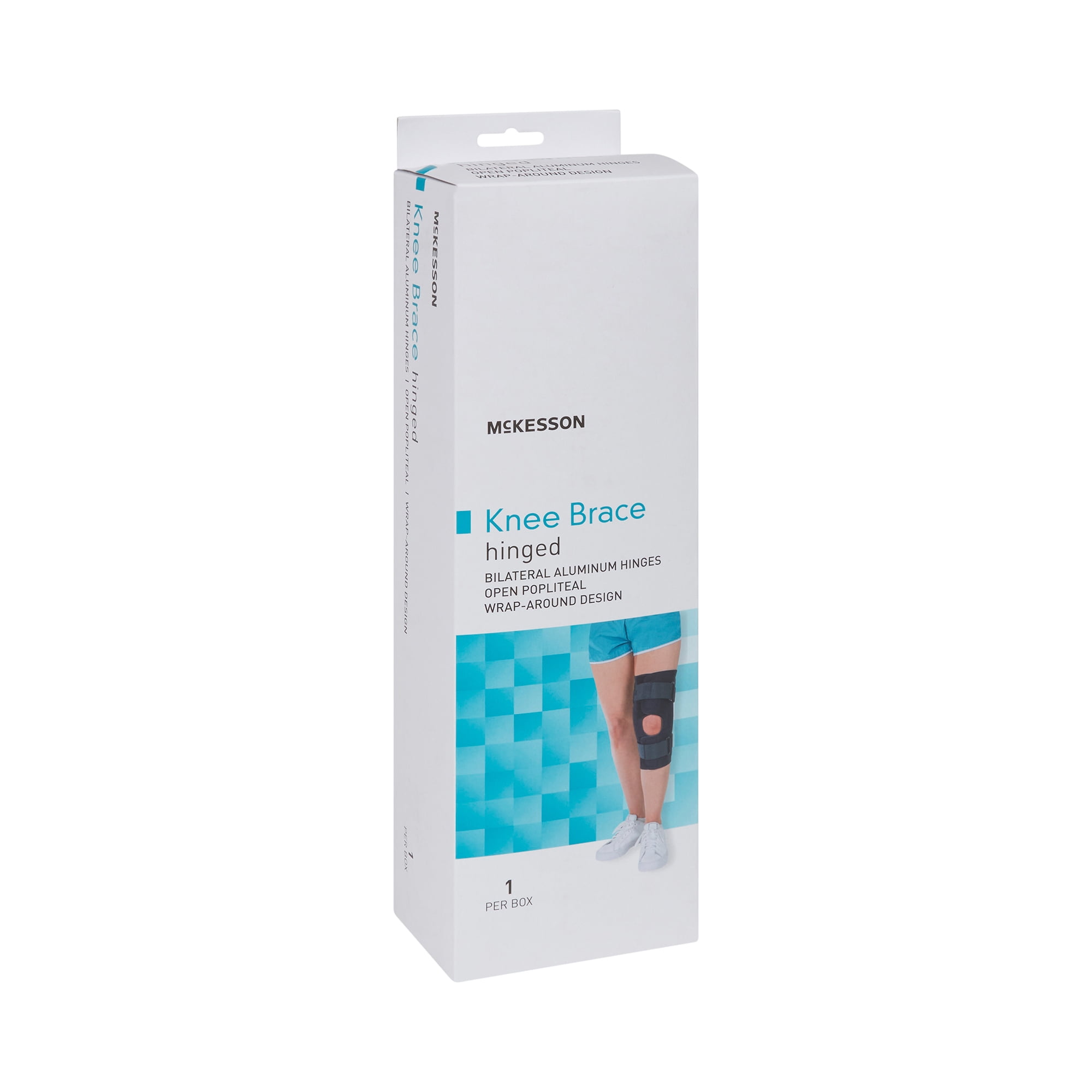 McKesson Knee Brace for Pain - Hinged Side with Open Patella, Size Small, 1 Ct