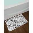 thumbnail image 2 of Tribal Bath Mat, Monochrome and Orient Feathered Arrows Cultural Native Feels, Plush Bathroom Decor Mat with Non Slip Backing, 29.5" X 17.5", Charcoal Grey and White, by Ambesonne, 2 of 2