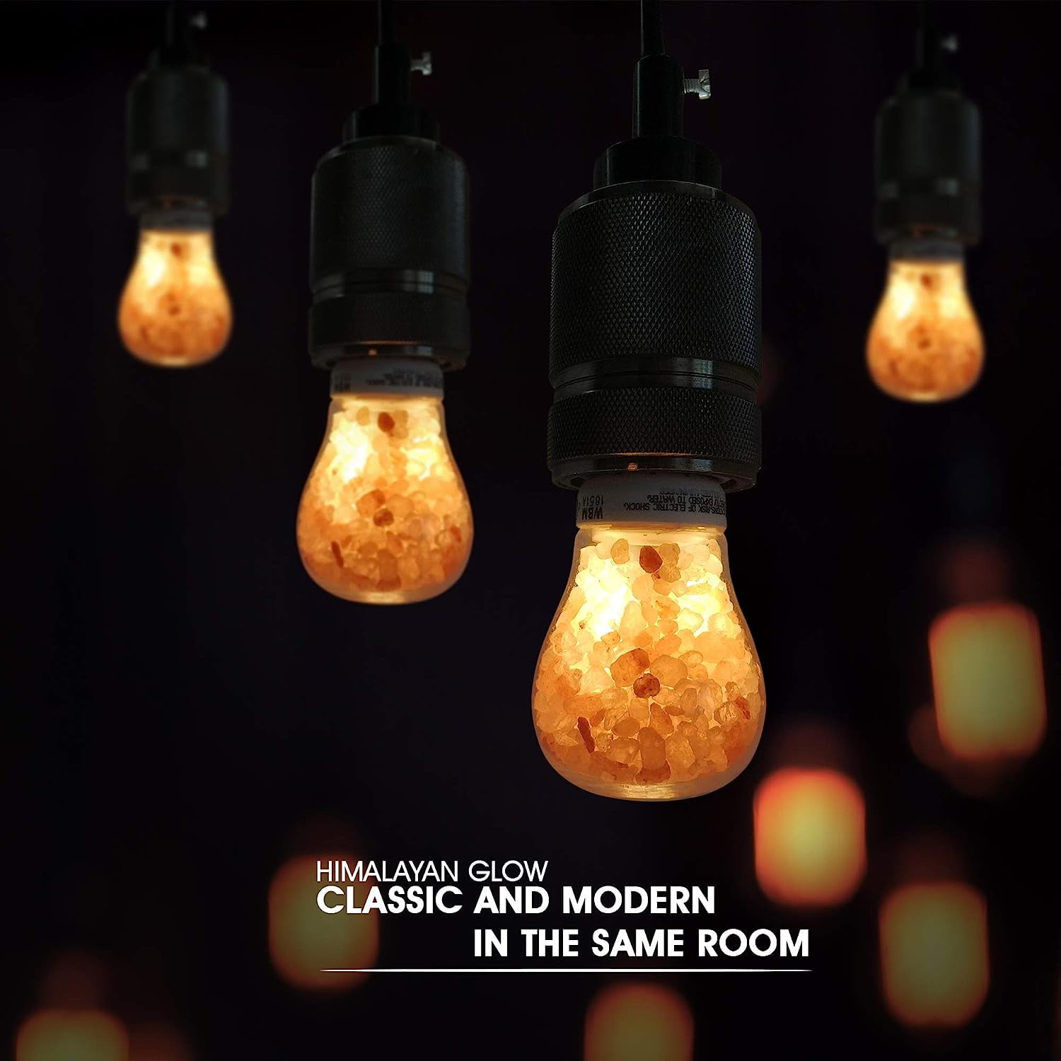 WBM Salt Lamp LED Light Bulbs 60-Watt Equivalent, Warm Amber Glow, 6 Pack, 6 Pack