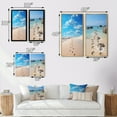 thumbnail image 4 of Designart "Footprints In Beach Photo III" Coastal Beach Framed Wall Art Set Of 2 - Beige Beach Framed Canvas Set For Living Room Decor, 4 of 7