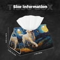 thumbnail image 6 of Lsque Vintage Starry Sky Labrador A Printed Long Tissue Box Cover Holder, Facial Paper Organizer Dispenser,Triangle with Bottom Belt, PVC Leather Decorative Organizer, 6 of 9