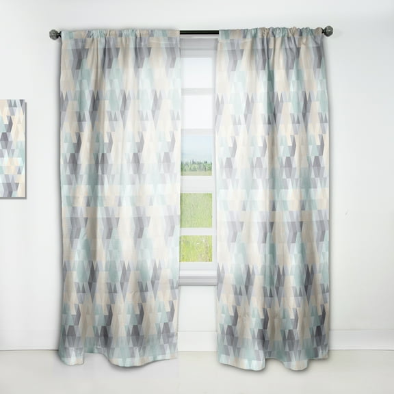 Designart 'Triangular Shapes Colourfields XXVIII' Modern & Contemporary Curtain Panel