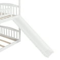 thumbnail image 6 of White Twin Over Twin House Bunk Bed with Drawers and Slide, 6 of 8