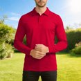 thumbnail image 6 of FRSASU Men's Long Sleeve Golf Shirts Lightweight UPF 50+ Sun Protection Cool Work Fishing Outdoor Shirts Red, 6 of 8
