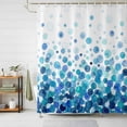 thumbnail image 2 of Shower Curtain Blue Polka Dots Bathroom Curtains with Hooks, Waterproof Fabric Watercolor Abstract Art Bath Shower Curtains Set for Bathroom Bathtubs Decor 36x72 Inch, 2 of 9