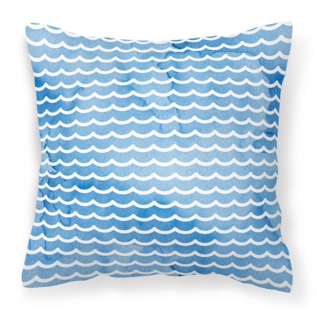 "Treasures BB7531PW1414 Beach Watercolor Waves Outdoor Canvas Pillow, Multicolor" Caroline's Treasures BB7531PW1414
