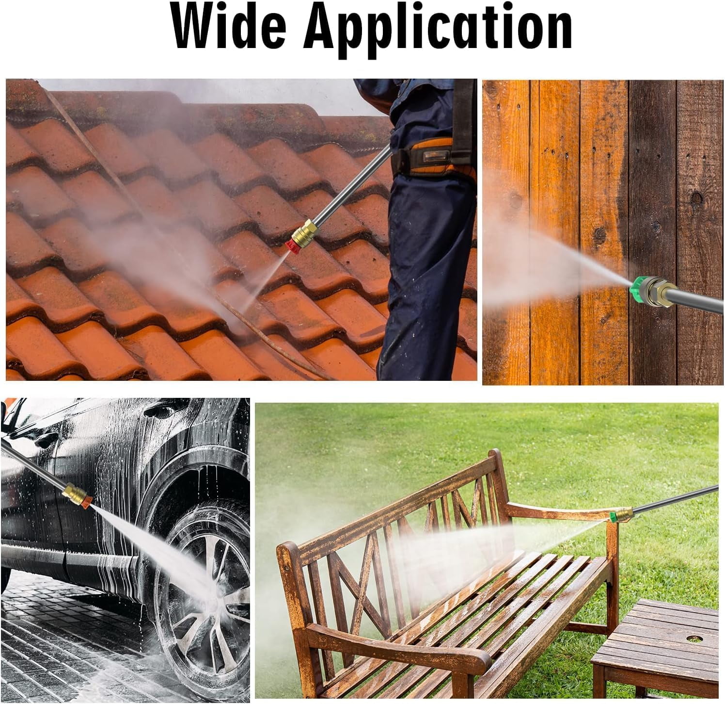 Simpli-Magic Electric Power Washer Kit 1650 PSI Pressure Washer with 4 Nozzle Tips Foam Cannon with Long Cable & Hose