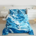 thumbnail image 2 of Homewish Abstract Marbling Watercolor Full Size Comforter Sets 3-Piece for Kids Teens Adults,Gradient Ombre Marble Bedding Comforter Set,Mountain Fluid Lightweight Bedding Sets, 2 of 8