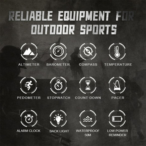 Wristwatches,Men Sport Watches Altimeter Wristwatches Watch Men Watches Altimeter Barometer Altimeter Barometer Waterproof Bosnyyds