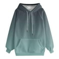 thumbnail image 6 of Htigea Oversized Hoodies for Women Drawstring Hooded Sweatshirt Casual Raglan Long Sleeve Pullover Loose Sport Tops with Pockets Green XL, 6 of 7
