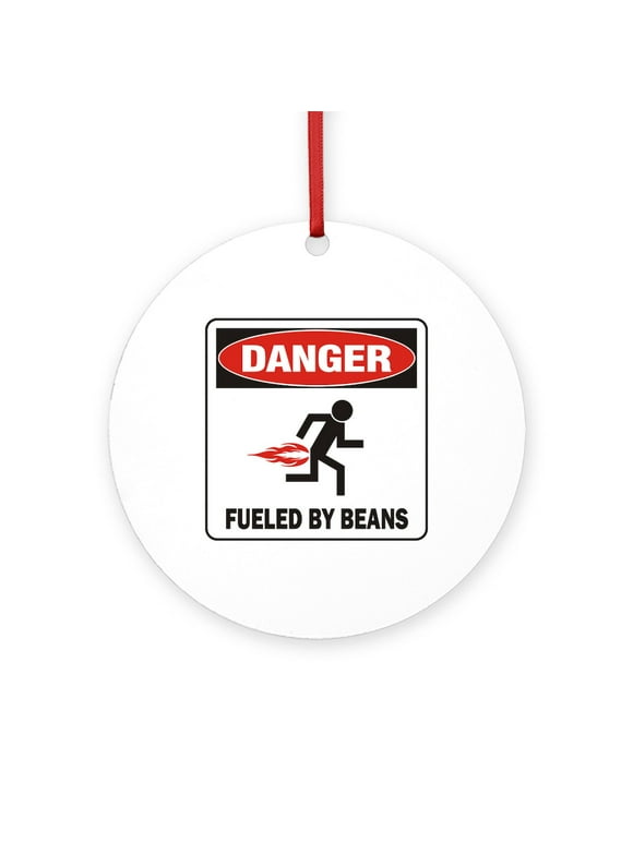 CafePress - Beans -  Round Wood Ornament 4"