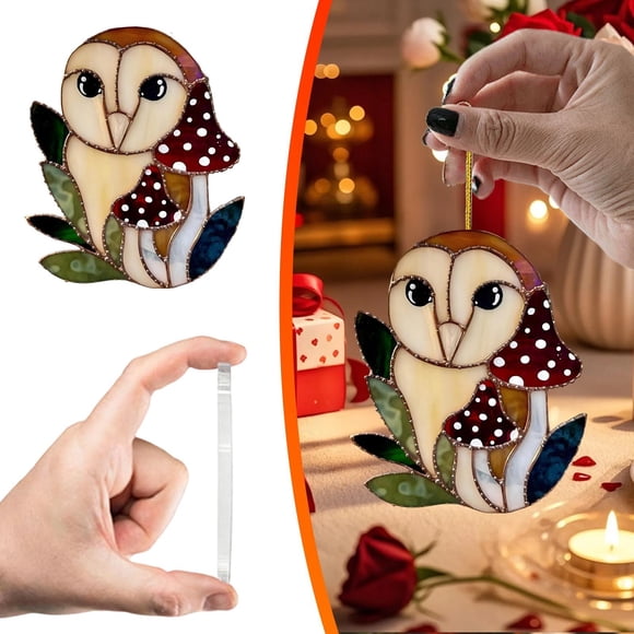 Hgoty Valentine's 2D Acrylic Keychain Charms - Cute Strawberry, Cowboy & Owl Designs. Perfect Gift for Animal Lovers, Him & Her!
